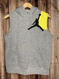 Nike Air Jordan Youth Large 12-13 Pullover Sweater Vest Sleeveless Gray Logo - Picture 1 of 6