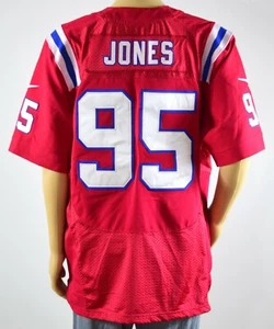 NIKE Chandler Jones #95 New England Patriots Red On-Field Throwback Jersey Sz 48 - Bild 1 von 12