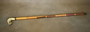 Vintage Antique Hand Carved Horse Head Walking Stick Cane Various Hardwoods 36" - Picture 1 of 14