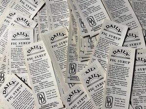 De colección 100 HIGOS DIARIOS JARABE etiquetas de medicina charlatán Milwaukee Wisconsin DZIENNIK medicamento - Imagen 1 de 8
