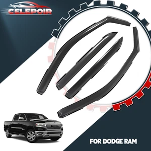 OEM In-Channel Window Visor Sun Rain Guard 09-2018 Dodge Ram Crew Cab 1500 2500. - Picture 1 of 13