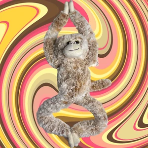 NEW Hanging Monkey Pal 23" Stuffed Animal Lovey Plush Toy Brown Long Arms Legs - Picture 1 of 11