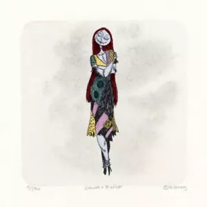 Sally Nightmare Before Christmas Sowa & Reiser #D/500 Hand Painted Etching Art 1 - Picture 1 of 4