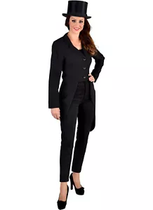 Tailcoat - Black , Ladies - sizes 6 - 22 - Cabaret / Dance - Picture 1 of 3
