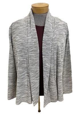 Women’s cardigan VAN HEUSEN size XL gray fleck long sleeve Jacket NWT (ss51) - Image 1 of 4