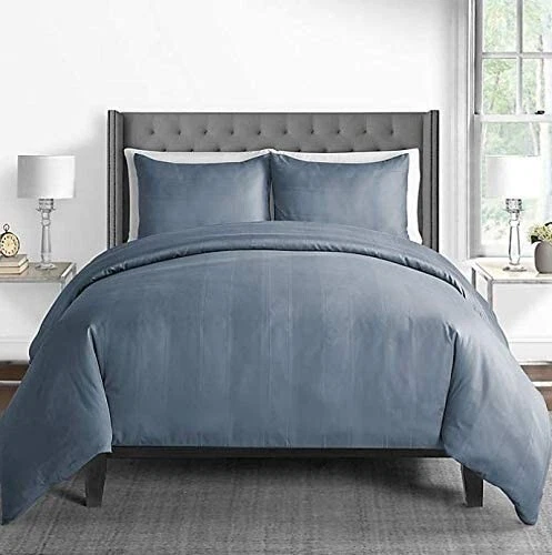 Sunham Home Fashions 3 Pc. 625 Thread Full/queen Duvet Cover Set Blue Variegated