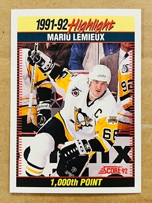 Mario Lemieux 1992-93 Score #448 Highlight - Image 1 of 2