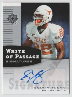 Selvin Young 2007 Ultimat Write of Passage Rookie Autograph Rookie Auto #WP-SY - Image 1 of 2