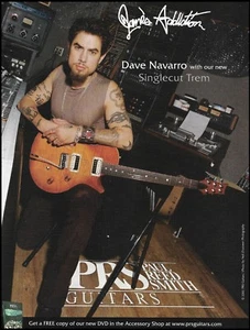 Jane's Addiction Dave Navarro PRS Singlecut Trem guitarra anuncio 2003 anuncio - Imagen 1 de 3