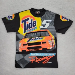 Vintage Ricky Rudd Tide Racing 5 Nascar AOP Uomo Medium Nero Osterman USA 1993 - Foto 1 di 20