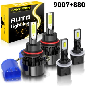 For Nissan Frontier 2003 2004 4X 6000K LED Headlight Hi/Lo Fog Lights Bulbs Kit - Foto 1 di 15