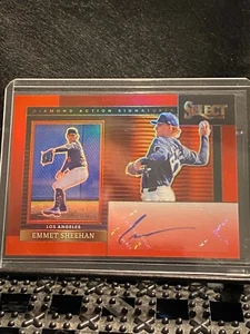Emmet Sheehan 2024 Select Diamond Action Signatures - Red Prizm #95/99 Dodgers - Picture 1 of 2
