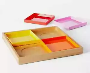 Nuevo LEGO - Juego de bandejas cuadradas anidadas de 5 piezas amarillo/rosa/naranja/rojo - Colección LEGO® - Imagen 1 de 4