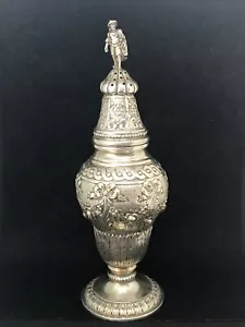 ANTIQUE GERMANY HANAU BUCHHOLZ & ZELT ROCOCO SUGAR CASTER MUFFINEER FIGURAL 800S - Picture 1 of 9