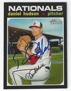 DANIEL HUDSON WASHINGTON NATIONALS SIGNED HERITGE CARD DODGERS BLUE JAYS PIRATES - Picture 1 of 1