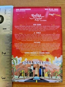 Rolling Loud California - 3" x 2" Festival Lineup Poster Magnet - 2021 Swag LA - Picture 1 of 1