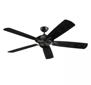 Generation Lighting 5CY60BK Cyclone 60in Indoor/Outdoor Matte Black Ceiling Fan - Picture 1 of 8