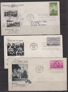 U.S. FIRST DAY COVERS #927-938 -- COMPLETE SET of 12 -- 1945 - Picture 1 of 4