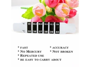 FOREHEAD THERMOMETER STRIP FEVER COLD BABY CHILD ADULT Buy 2 Get 1 FREE - Picture 1 of 7