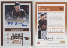 2017 Elite Extra Edition College Tickets Playoff Ticket /15 KJ Harrison Auto