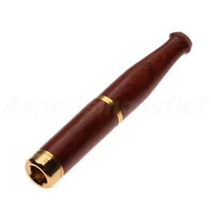 Cigarette Holder Natural Rosewood Tobacco Smoking Pipe Double Filters 85x13mm - Picture 1 of 6