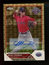2023 Topps Pro Debut Superfractor Auto Mikey Romero 1/1 Salem Red Sox