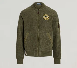 polo ralph lauren Bomberjacke grün angeraut Fleece - Bild 1 von 16