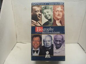 A&E Biography Of The Millennium 100 People 1000 Years VHS 4Pack Tapes New Sealed