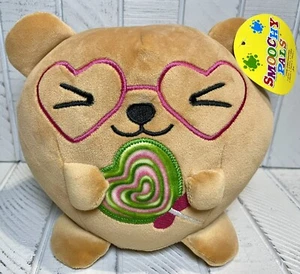 Smoochy Pals Valentine’s Gift Love Stuffed Animal Heart Glasses And Lollipop NWT - Picture 1 of 5