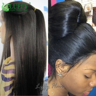 Light Yaki Lace Front Human Hair Wigs For Women 360 Lace Frontal Wig Pre Plucked - Image 1 of 4