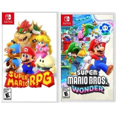 Super Mario RPG & Super Mario Bros. Wonder Nintendo Switch New Game Bundle 2023! - Image 1 of 4