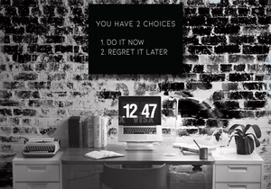 You have 2 choices do it now or regret it later Canvas Print Motivation inspire - Picture 1 of 1