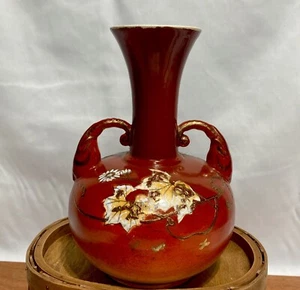 Antiguo jarrón de porcelana japonés pintado a mano 7,5"" de alto ver detalles - Imagen 1 de 19