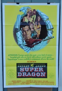 SECRET AGENT SUPER DRAGON MOVIE POSTER U.S. 1 SHEET 27"x41" RAY DANTON - Picture 1 of 7