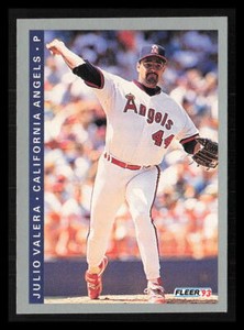 Julio Valera 1993  Fleer #578  California Angels