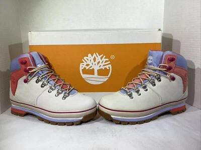 Timberland Mujer Talla 7 EU 38 Euro Senderista Blanco Pastel WP Nubuck Botas AJ-346 Foto 1 de 4