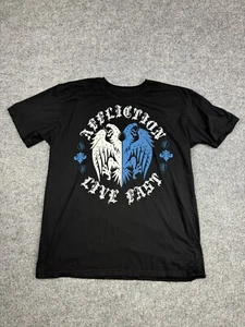 Affliction T-shirt Men's XXL Live Fast Lightweight Eagles Rhinestones Black - Picture 1 of 9