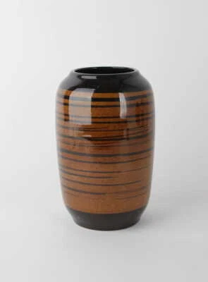 Scheurich Vintage Keramik Vase 238-18 braune Bemalung Höhe 18 cm - Bild 1 von 4