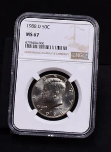 1988-D Kennedy Half Dollar - NGC MS67 (#50429-L) - Picture 1 of 7