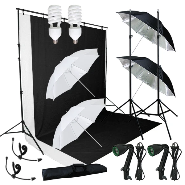 Linco Luz de Fotografía de Estudio con Telón de Fondo de Muselina Soporte Kits_Nuevo Foto 1 de 4