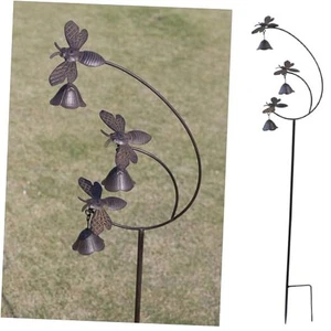 Gardens Metal Bees with Bells for Outside Garden Art,Decorative Garden Stakes  - Picture 1 of 7