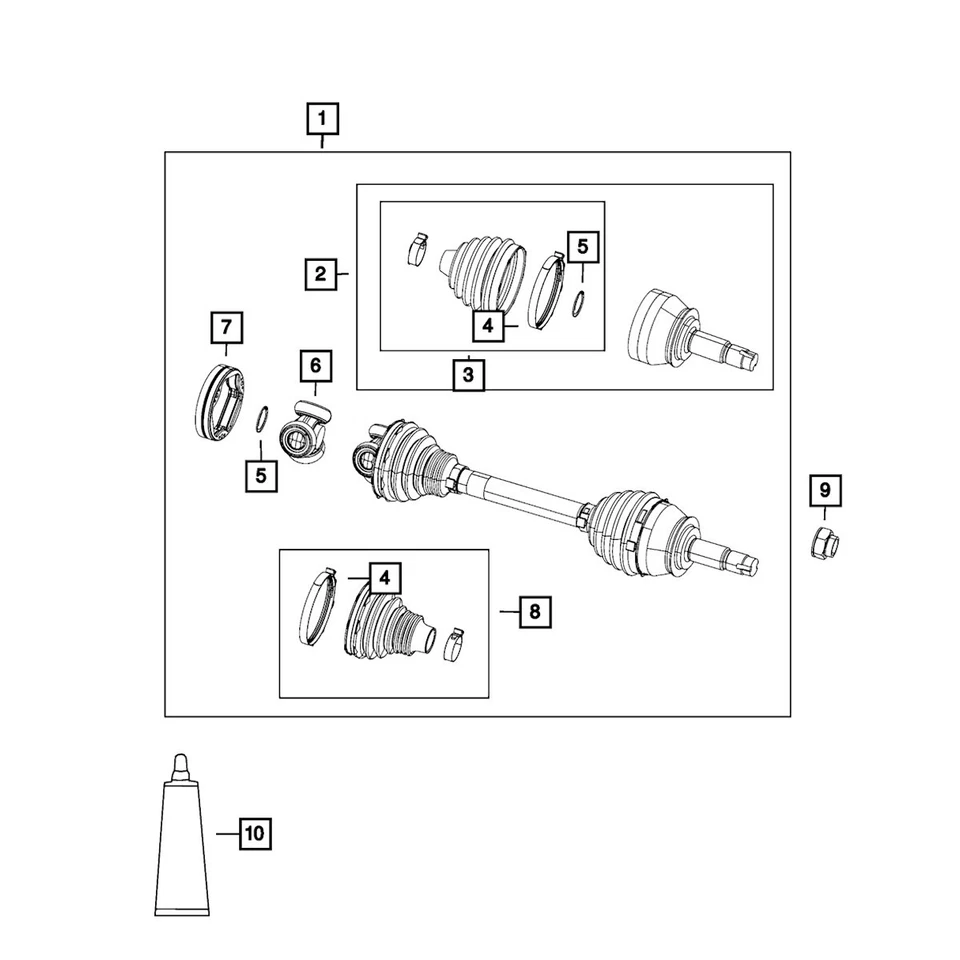 Abrazadera de arranque 68097045AA Mopar CV para Fiat 500L 2017-2020 Foto 1 de 1