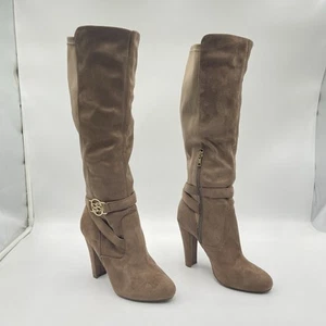 bebe Women's Barya Fashion Boot, Taupe, Size 8.5 - Picture 1 of 9