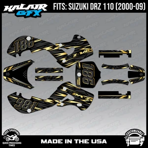 Graphics Kit for Suzuki DRZ110 2000-2009 Twitch Series - Gold - Picture 1 of 4