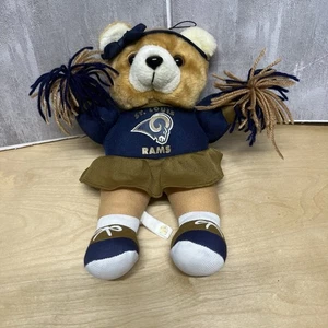 Vintage 1998 St. Louis Rams Cheerleader Plüschbär Good Stuff 11 Zoll NFL - Bild 1 von 4