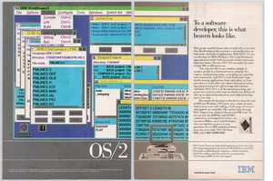 IBM OS/2 2.0 Software Developer Vintage Print Ad 1993 Colorful UI - Picture 1 of 3