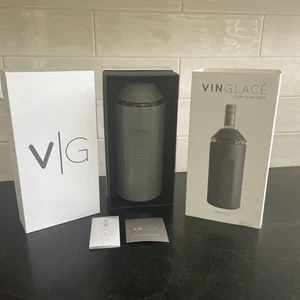 VINGLACE Isolatore Refrigeratore Portatile Vino e Champagne Acciaio Inox GRAFITE - Foto 1 di 8