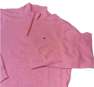 Vineyard Vines 1/4 Zip Rosa Langarm Baumwollmischung Pullover Shirt Herren XL - Bild 1 von 7
