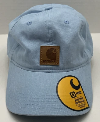 CARHARTT FORCE ALGODÓN LAVADO LONA AZUL CLARO AJUSTABLE ADULTO GORRA SOMBRERO ~ NUEVO CON ETIQUETAS Foto 1 de 4