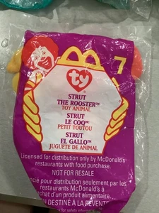 MCDONALD'S TY TEENIE BEANIE STRUT THE ROOSTER 1999 MNIP - Picture 1 of 2